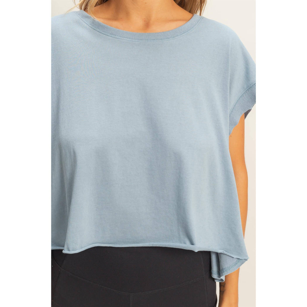 Easy Days Boxy Tee with Open Back