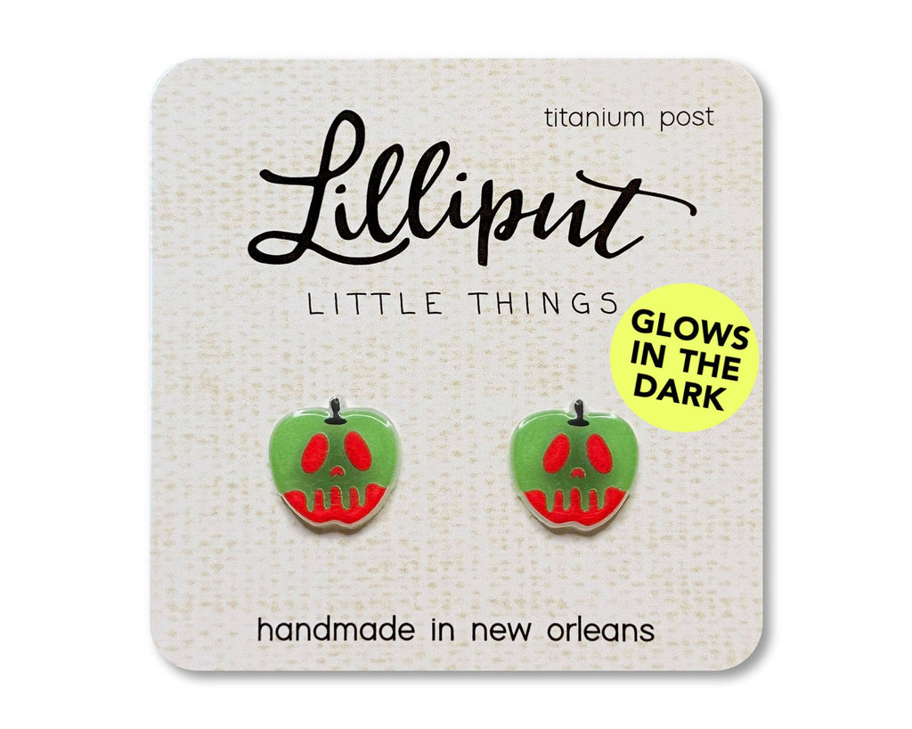 Poison Apple Earrings - GLOW IN THE DARK