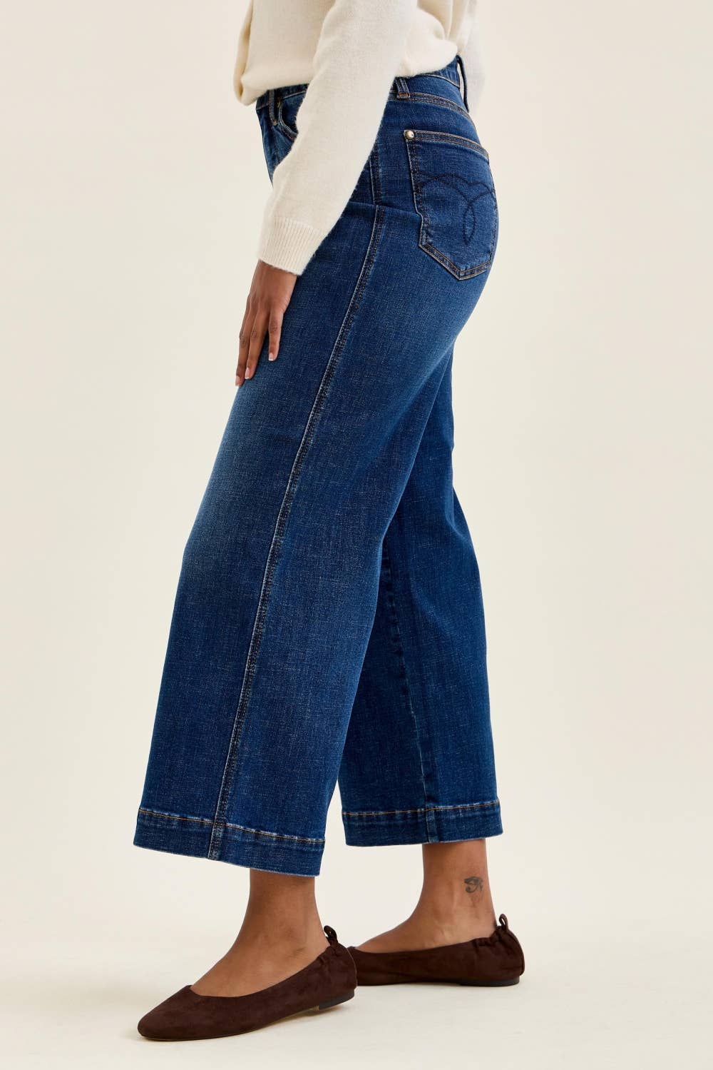Claudia Wide Leg Jeans – Deep Indigo Judy Blues