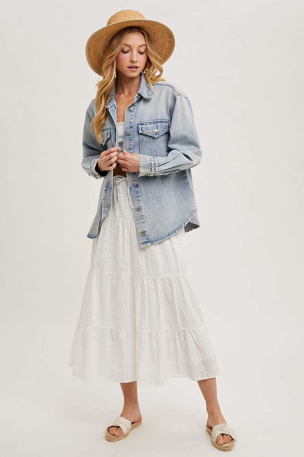 The Classic Washed Denim Shacket