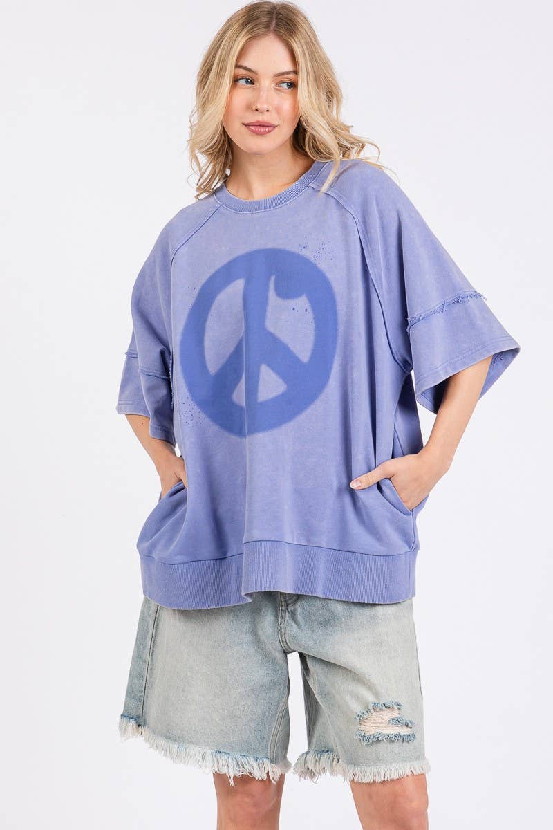 Peace & Easy Mineral Wash Terry Top