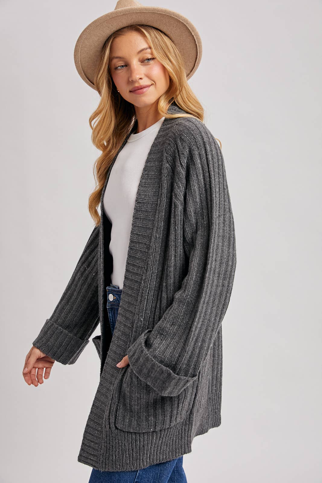 The Cozy Longline Pocket Cardigan