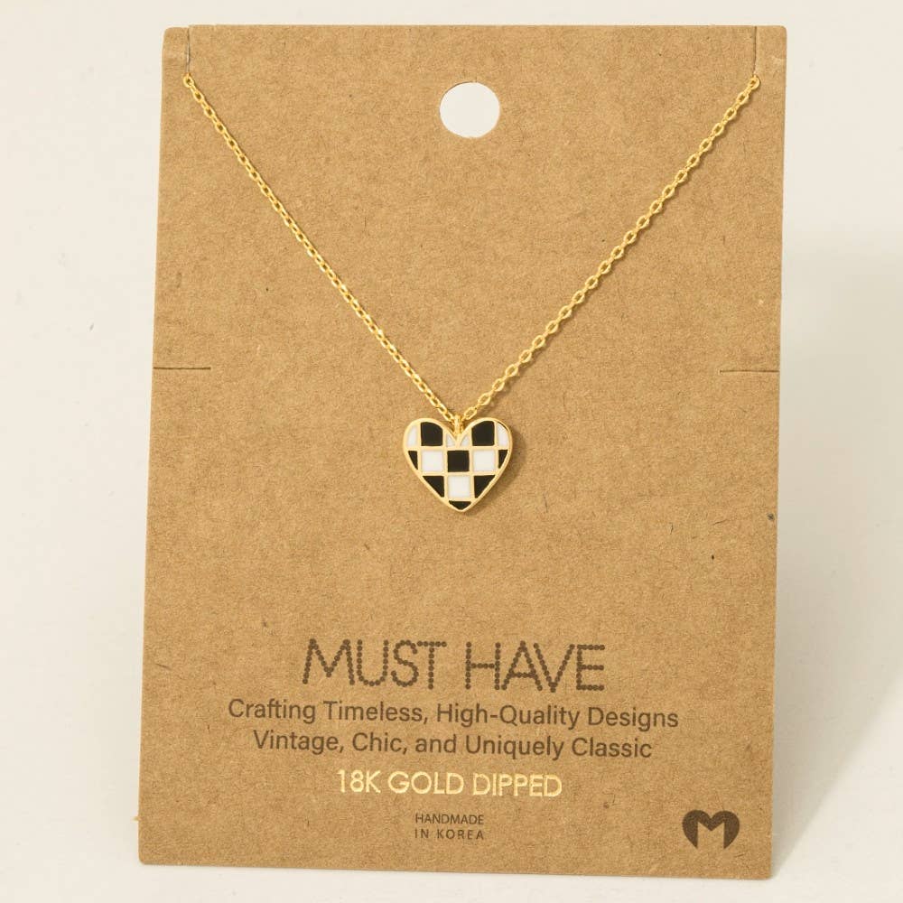 The Checkmate Heart Necklace