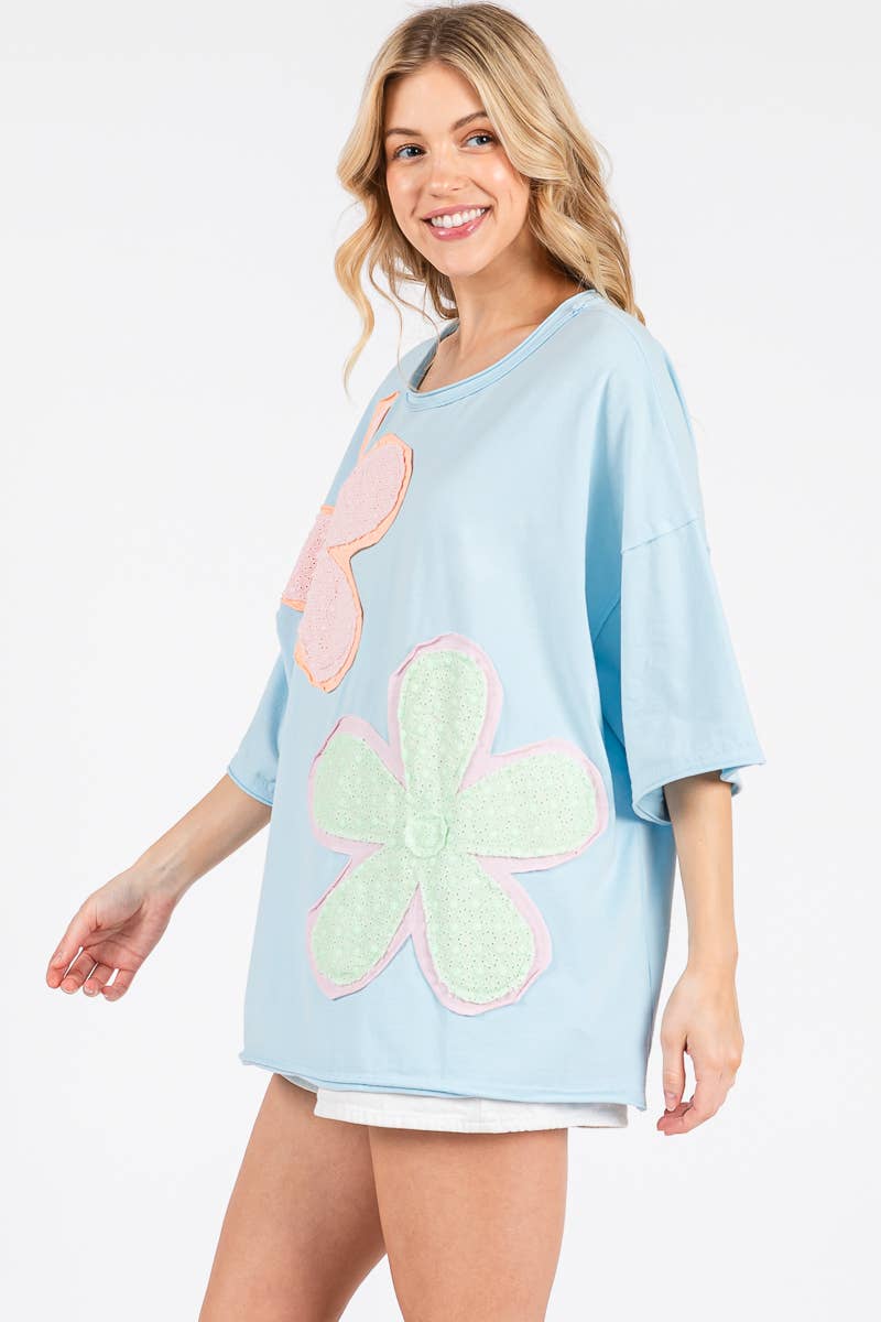 Desert Bloom Patchwork Oversized Tee