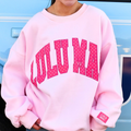 Pink Polk a Dot Lulu Mac Embroidered Sweatshirt