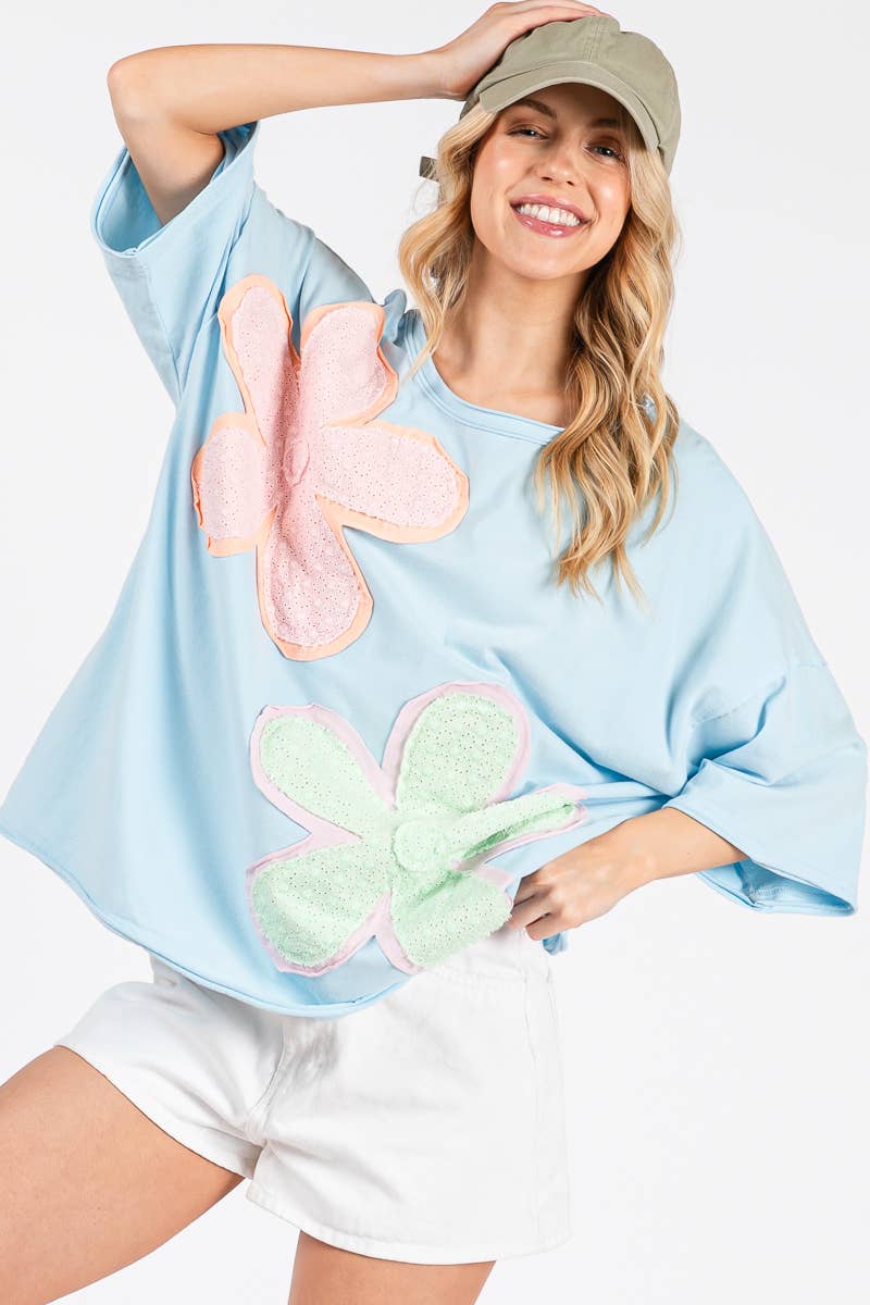Desert Bloom Patchwork Oversized Tee