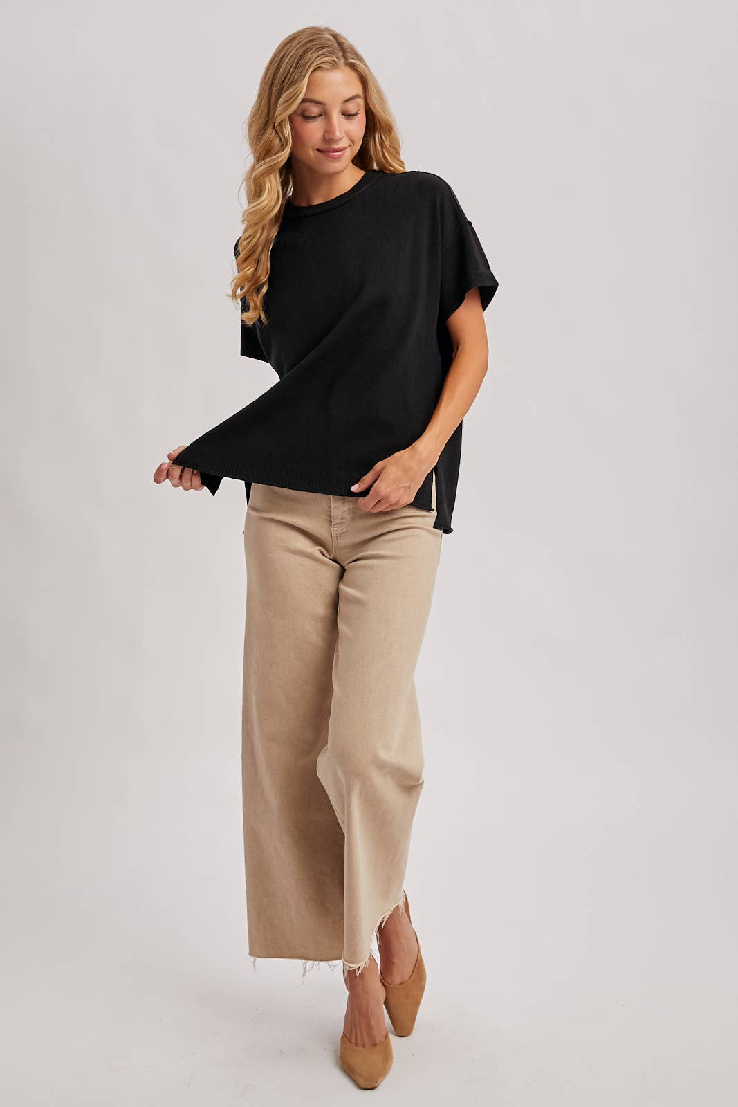 Crew Neck Knit Tee