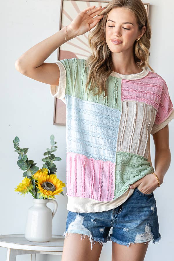 The Sweet Spring Patchwork Top