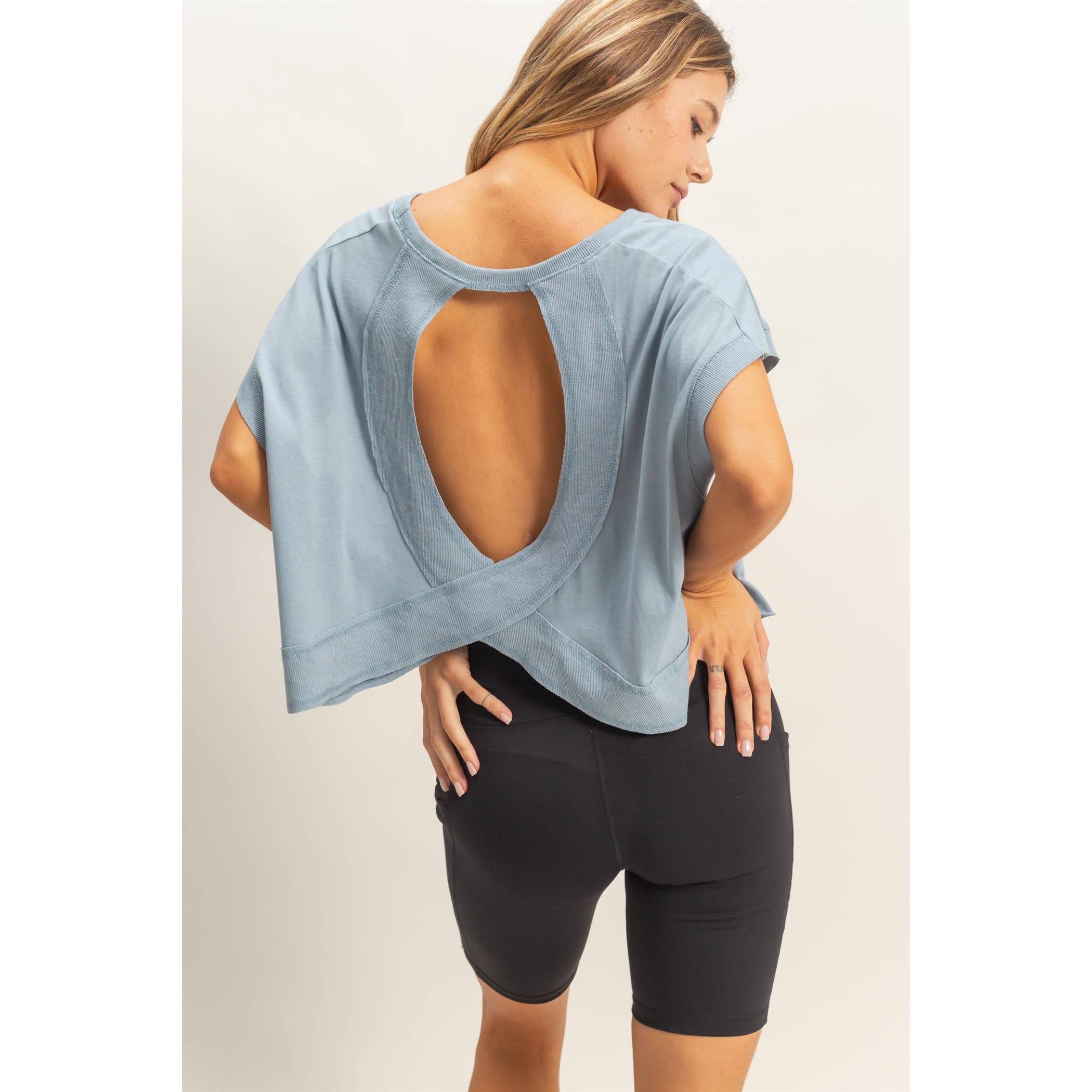 Easy Days Boxy Tee with Open Back