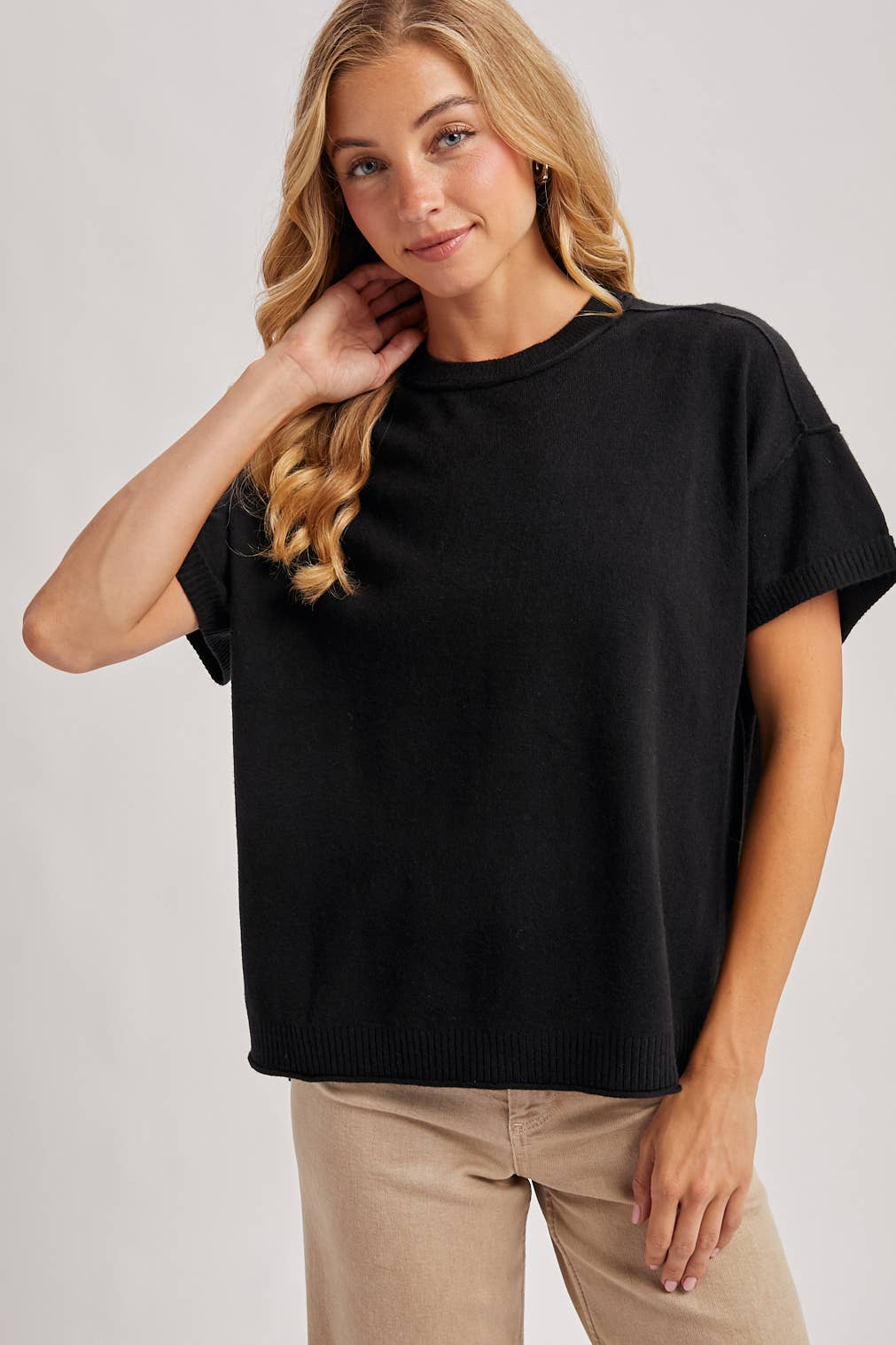 Crew Neck Knit Tee
