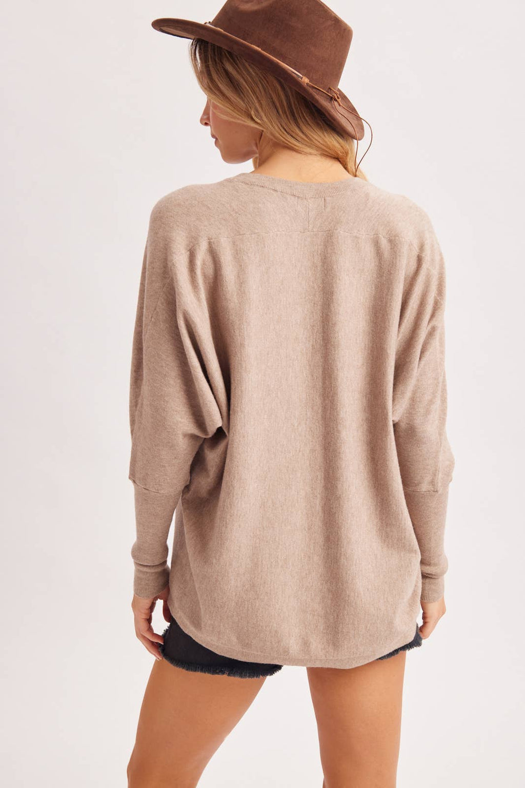 Oversized Dolman Sleeve Sweater Pullover&nbsp;