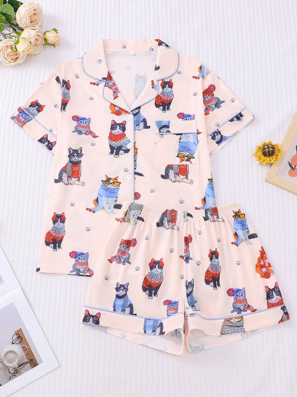 Cozy Cat Pajama Lounge Set