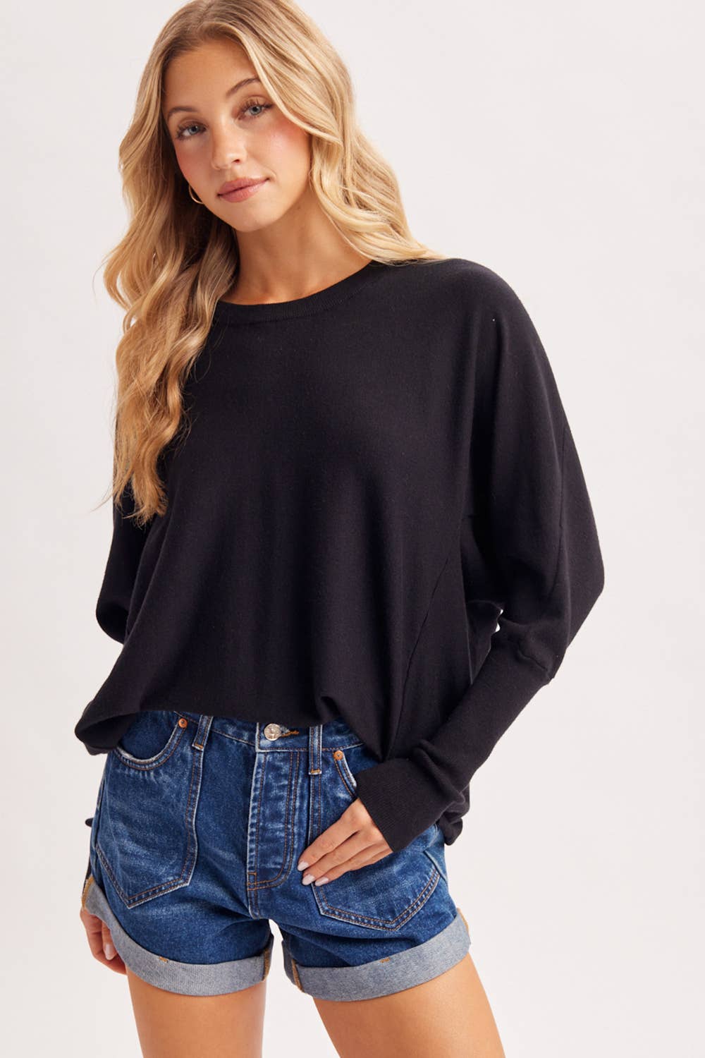 Oversized Dolman Sleeve Sweater Pullover&nbsp;
