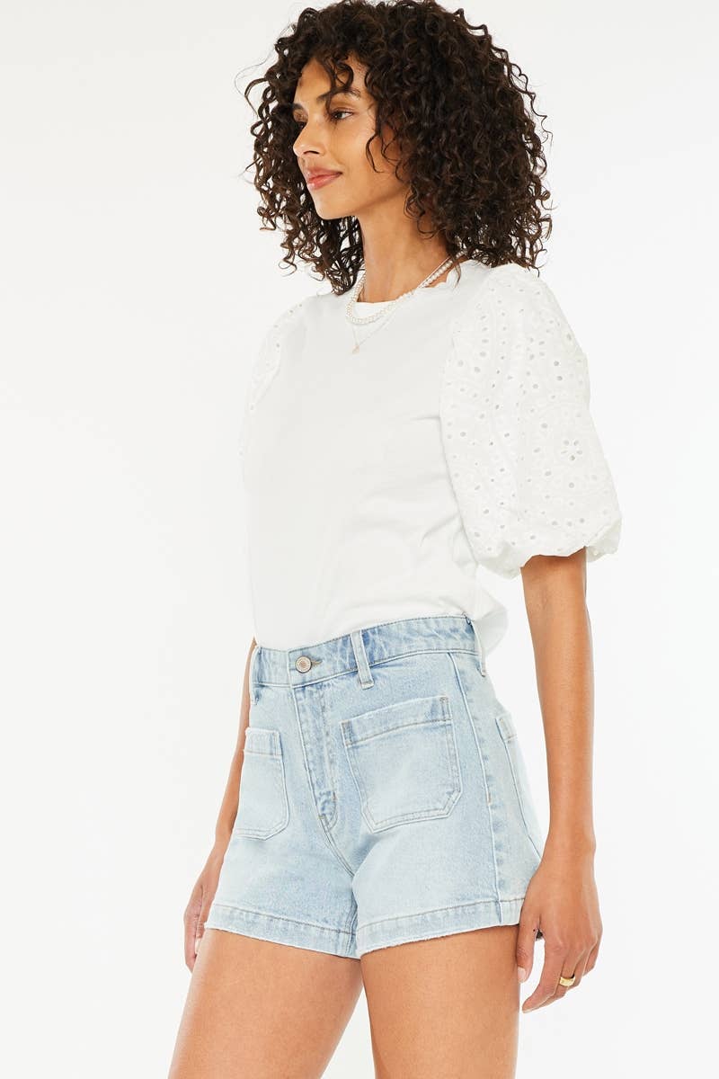 The Everyday A-Line Denim Shorts – KanCan