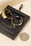 Secret Box Gold Dipped Flat Hoop Earrings