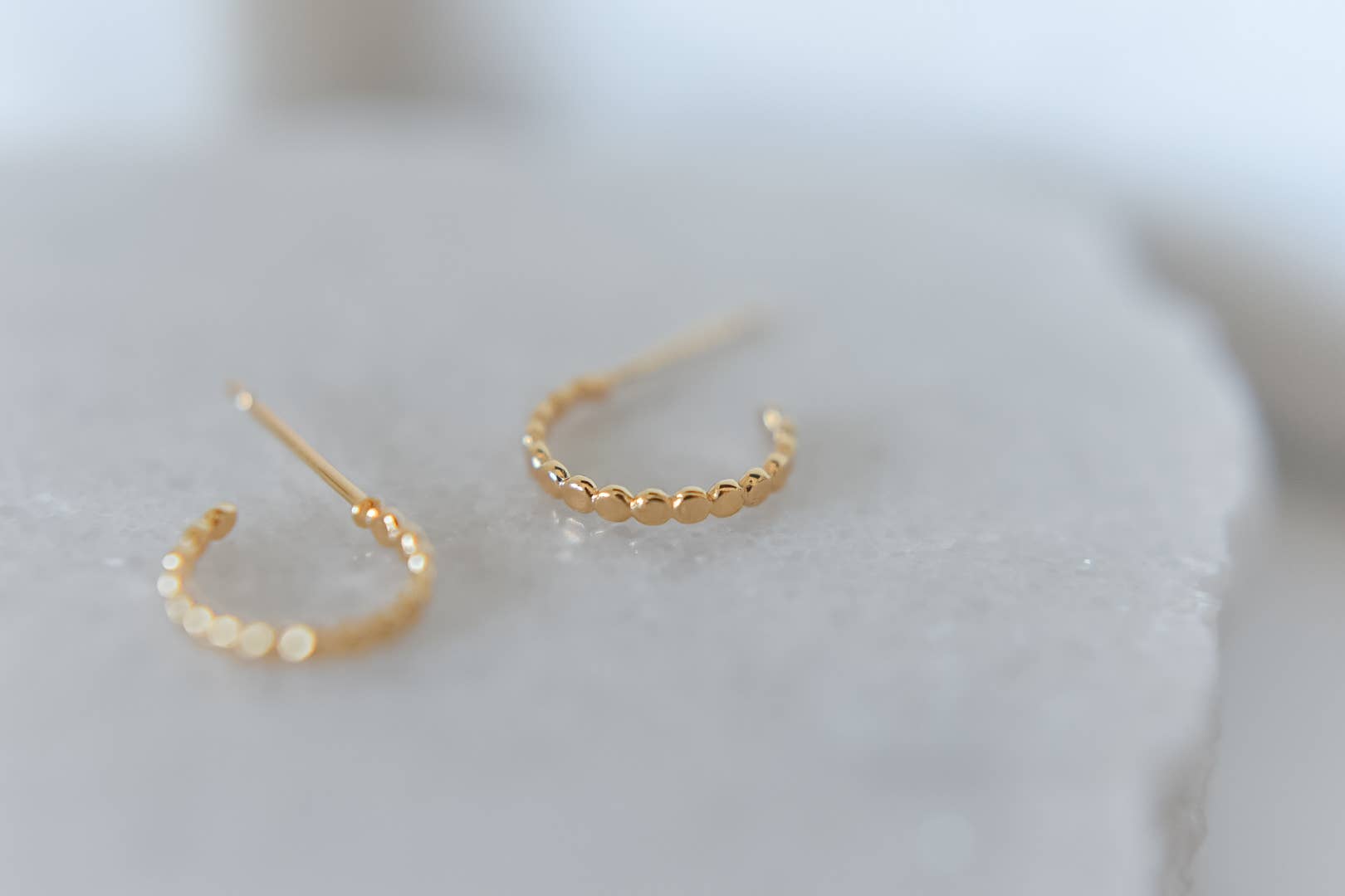 The Ali Dainty Gold Hoop Stud Earrings
