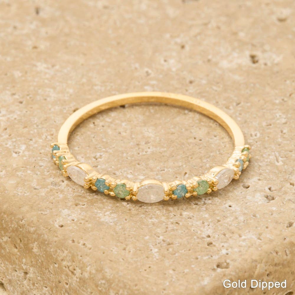 Assorted Cz Gold Dipped Ring