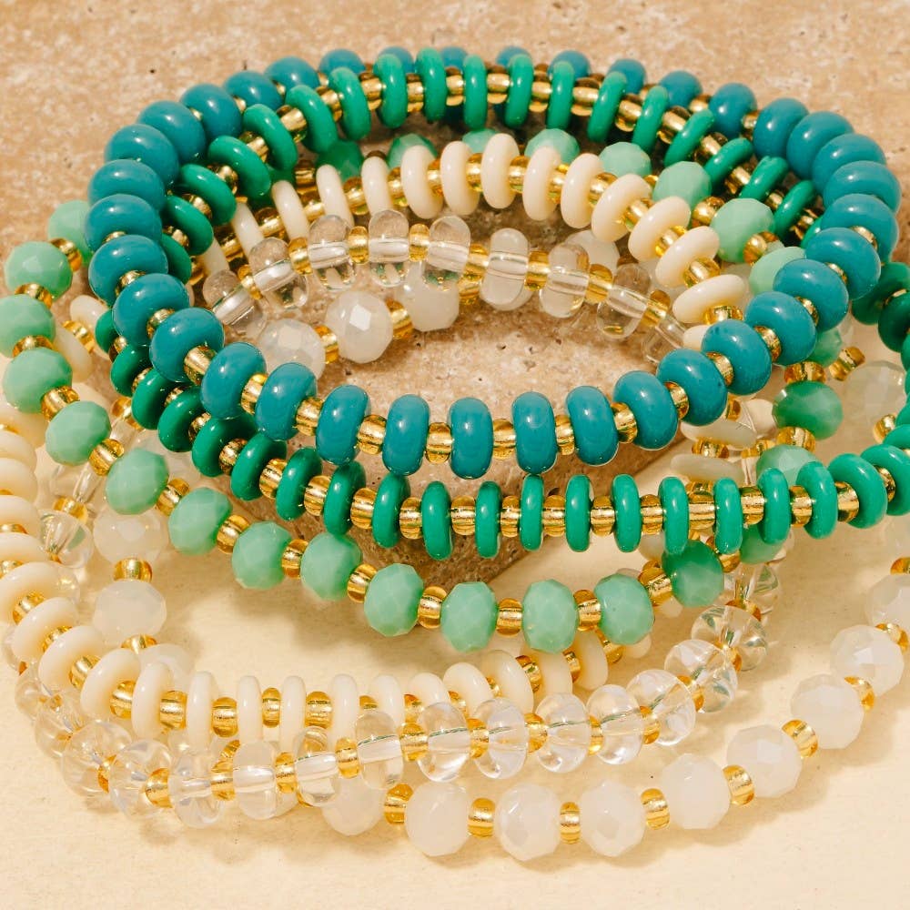 Stone And Glass Beaded Bracelet