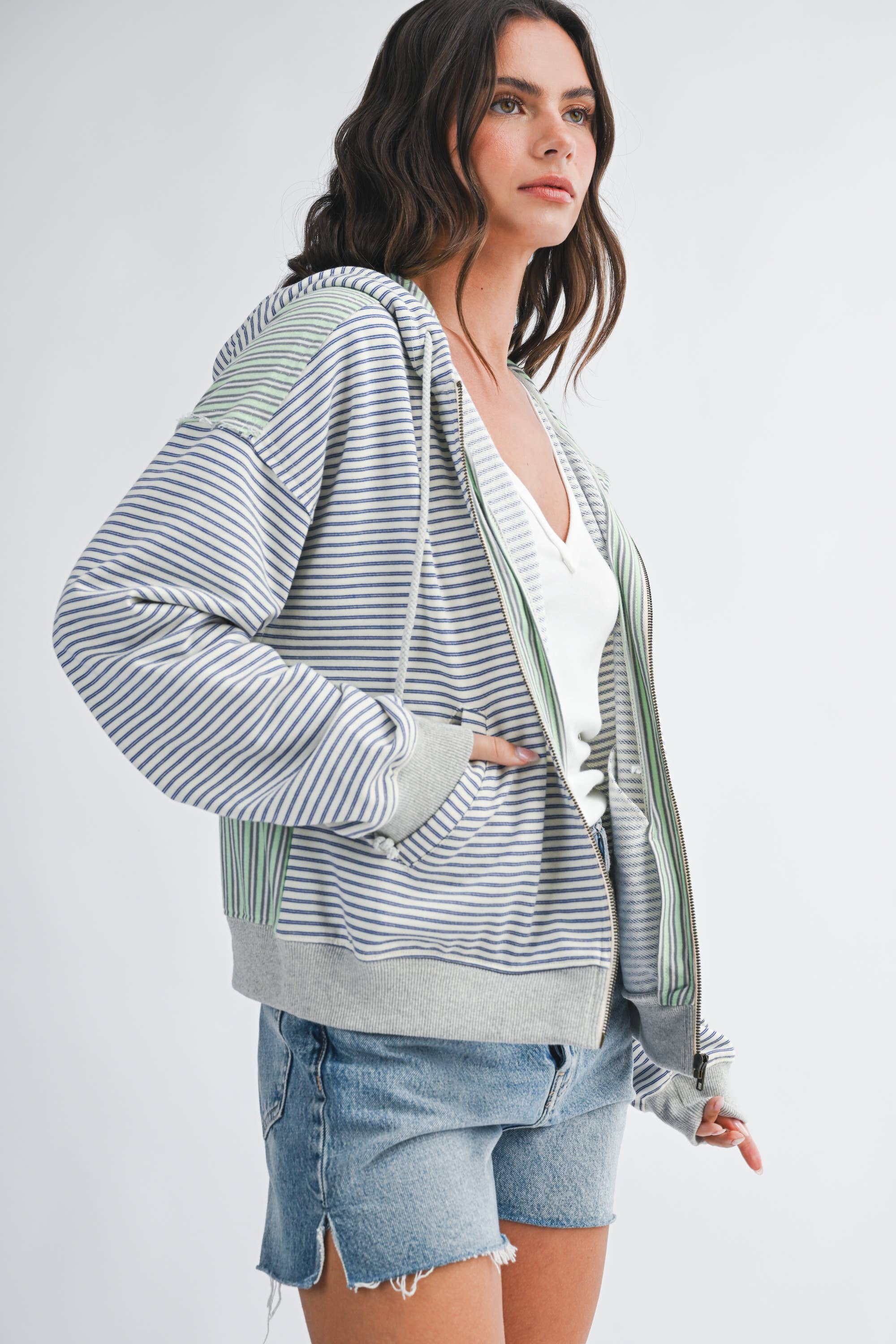 Coastal Breeze Zip Hoodie