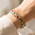 Multicolor Seed Bead Bracelet Layering Set