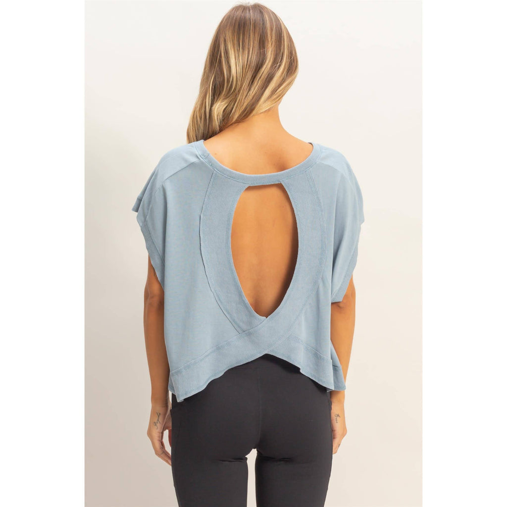 Easy Days Boxy Tee with Open Back