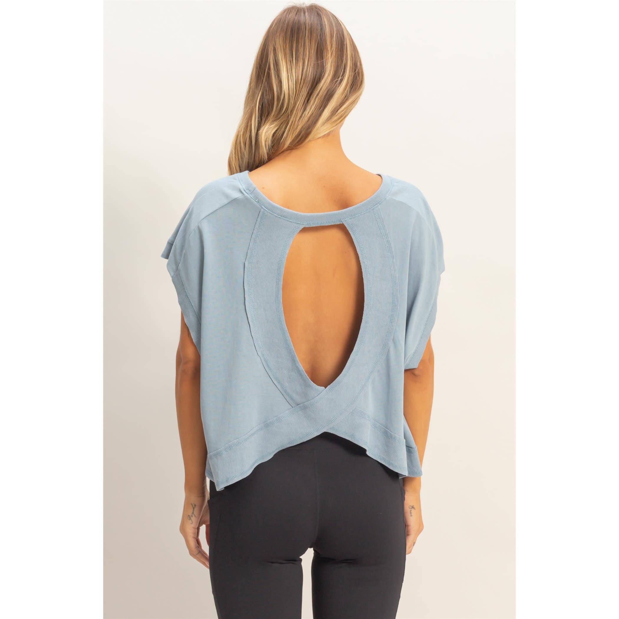 Easy Days Boxy Tee with Open Back