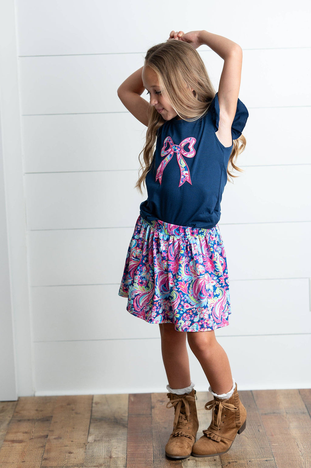 Midnight Bloom Skort Set