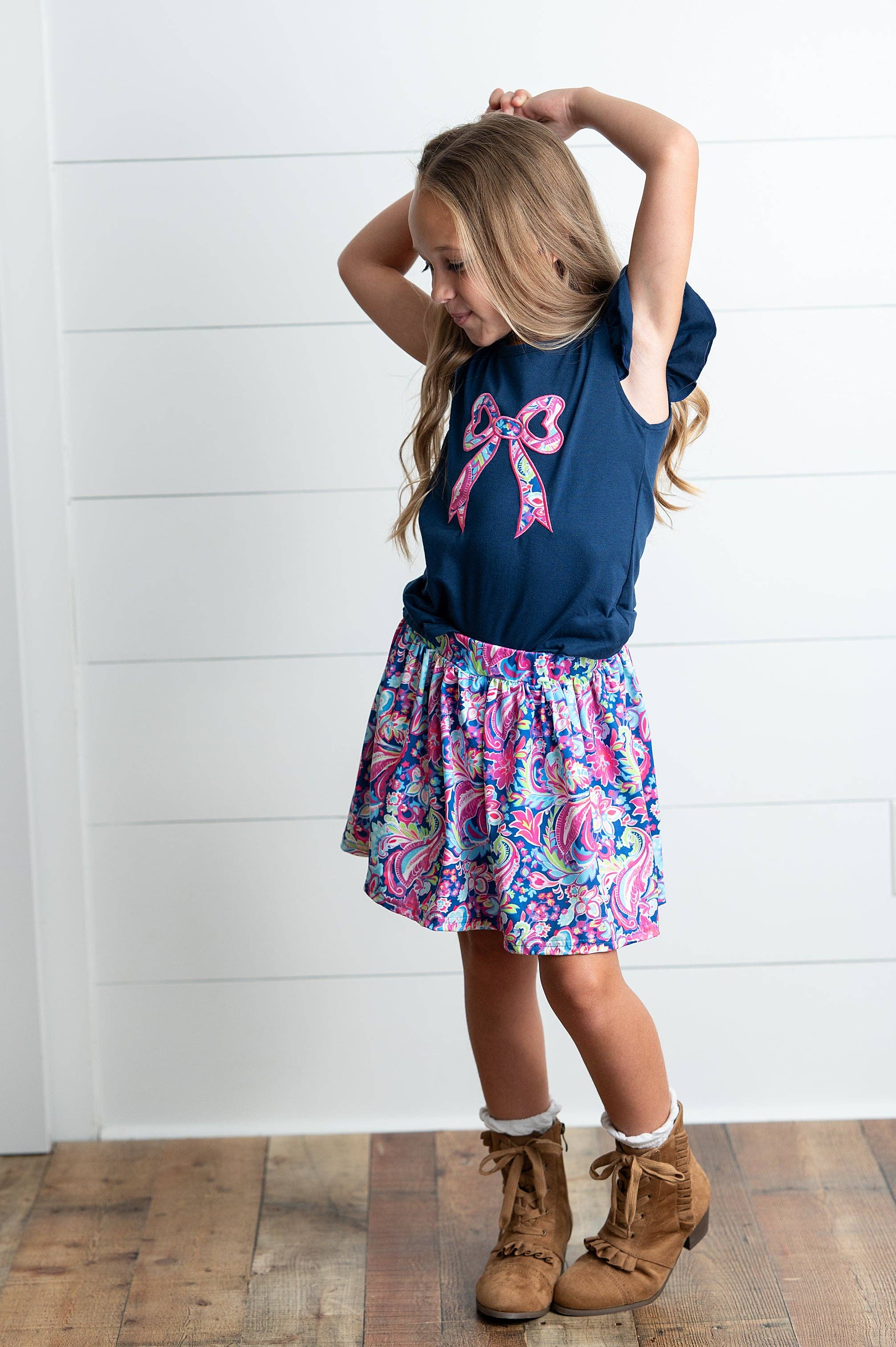 Midnight Bloom Skort Set
