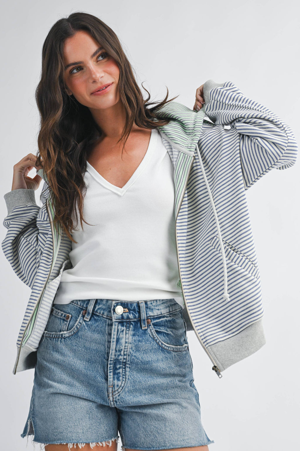 Coastal Breeze Zip Hoodie