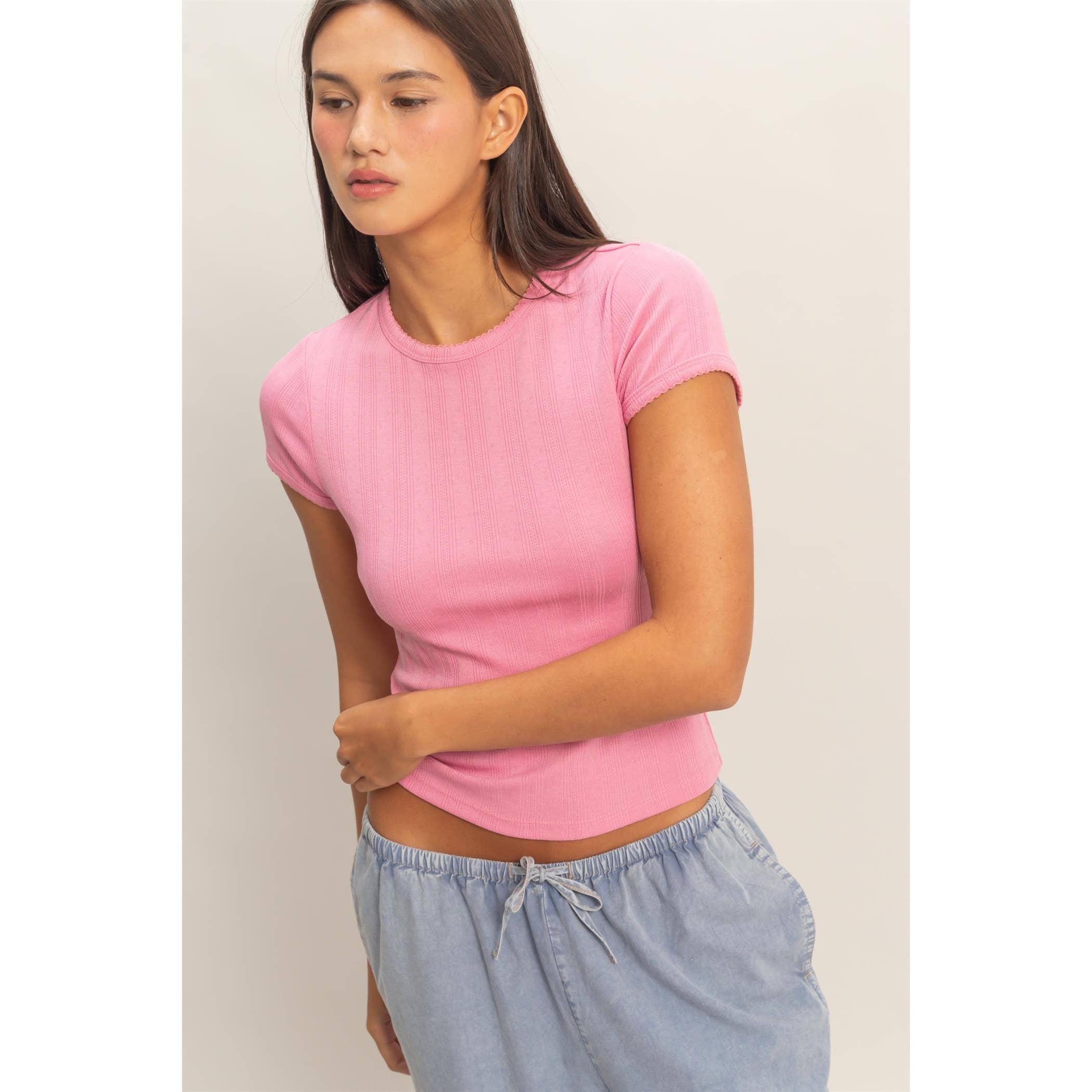 Everyday Ease Pointelle Tee
