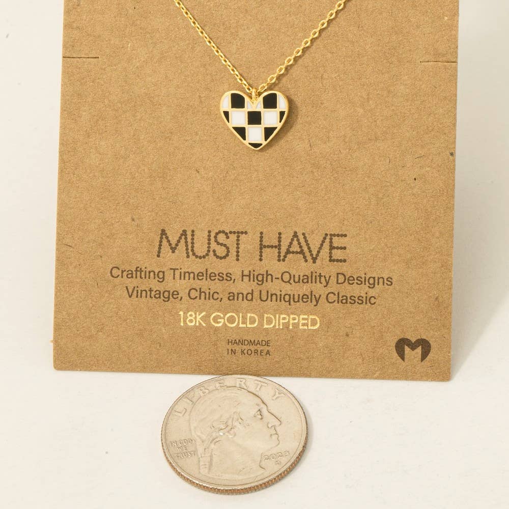 The Checkmate Heart Necklace