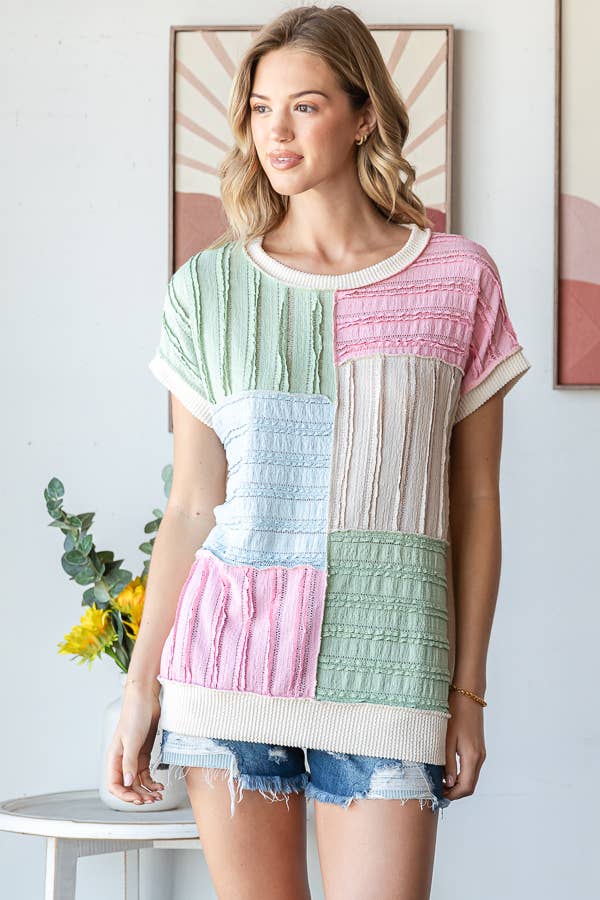 The Sweet Spring Patchwork Top