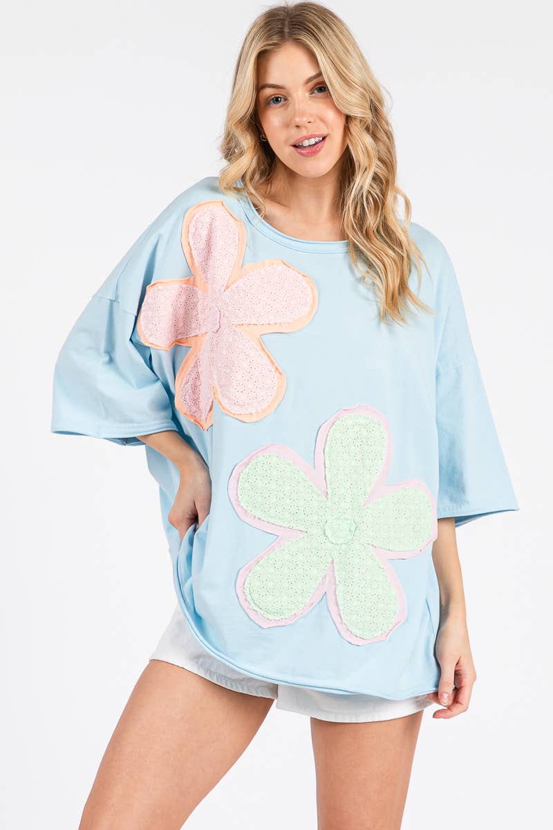 Desert Bloom Patchwork Oversized Tee
