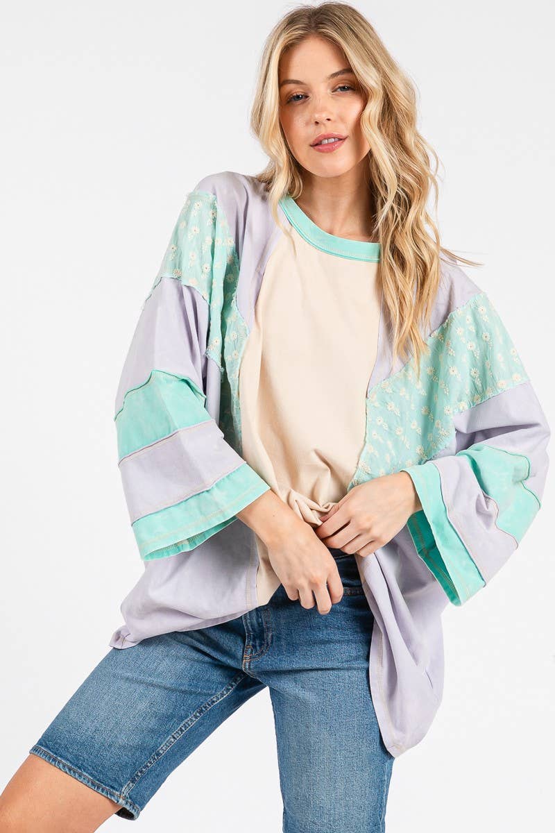 Cotton Candy Patchwork Top