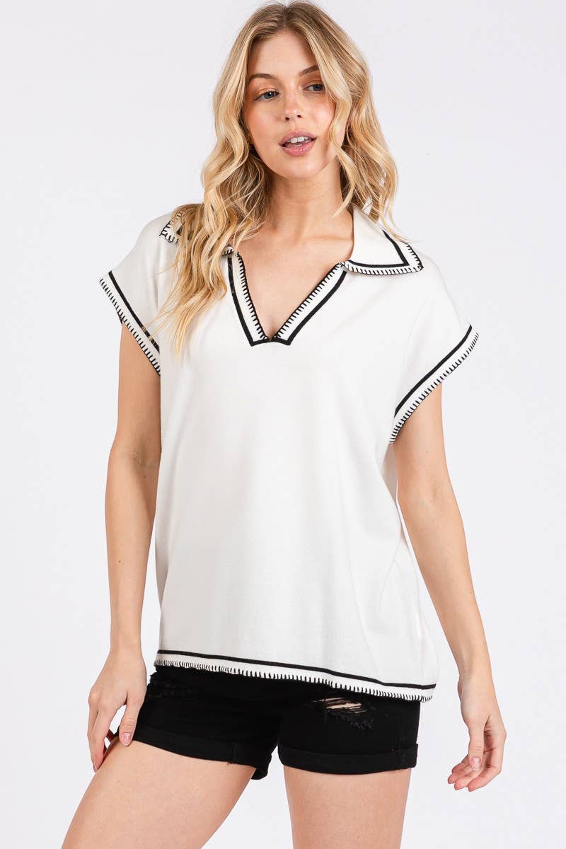 Sail Away Sleeveless Knit Top