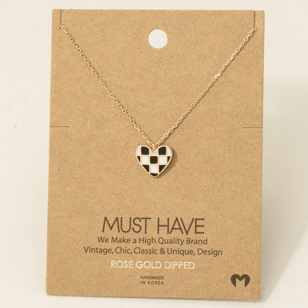 The Checkmate Heart Necklace