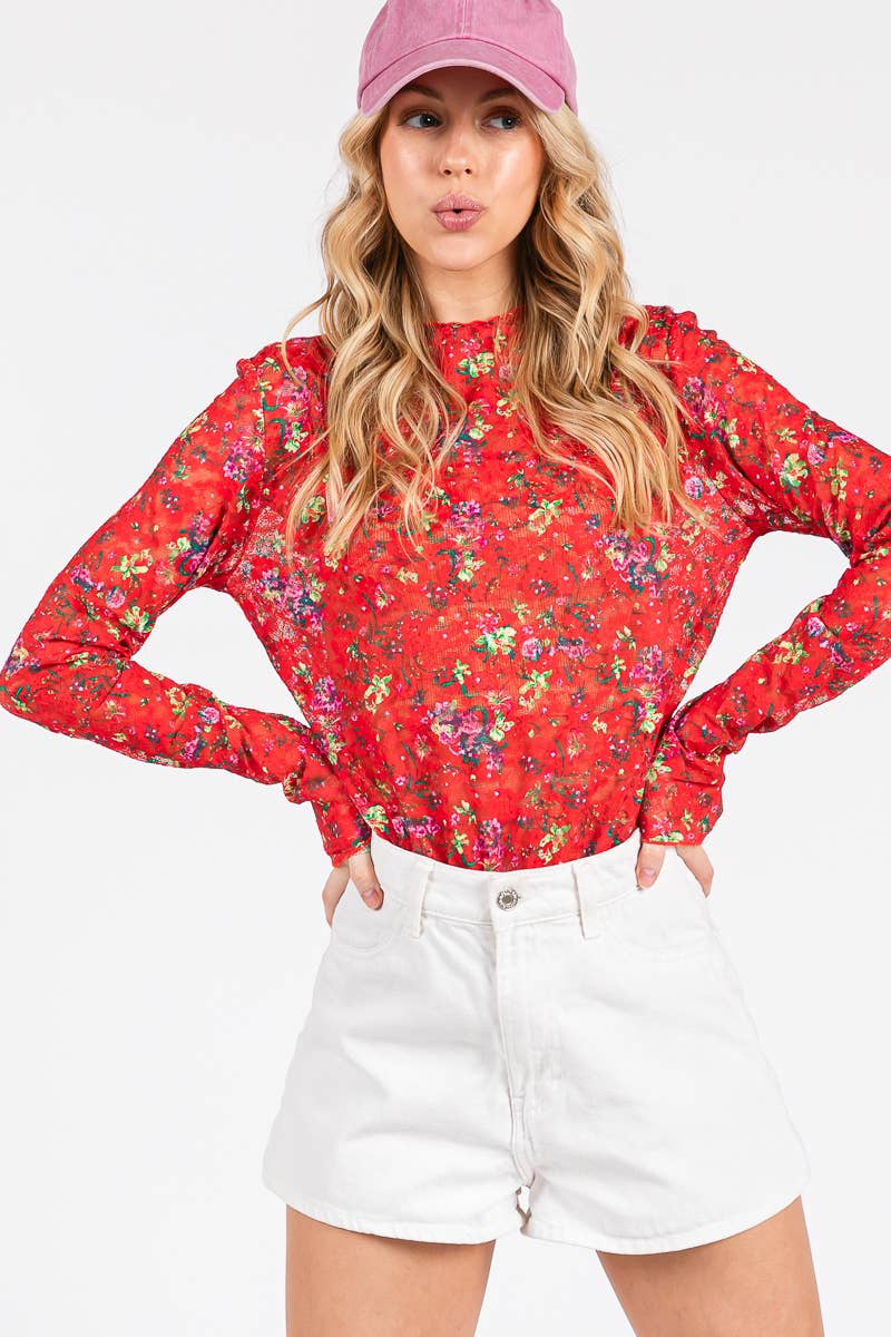 Scarlet Lace Bloom Top