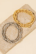 Gold Dipped Mixed Beaded Bracelet Set