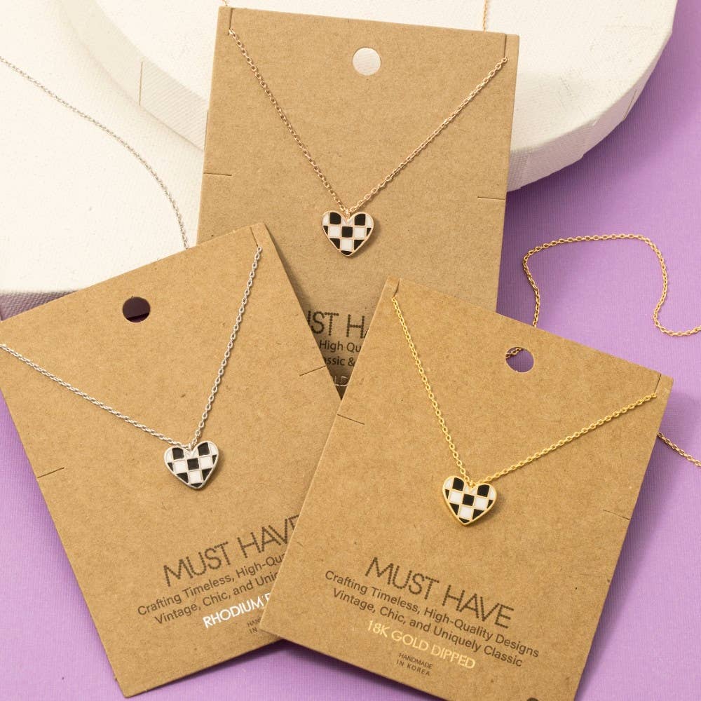 The Checkmate Heart Necklace