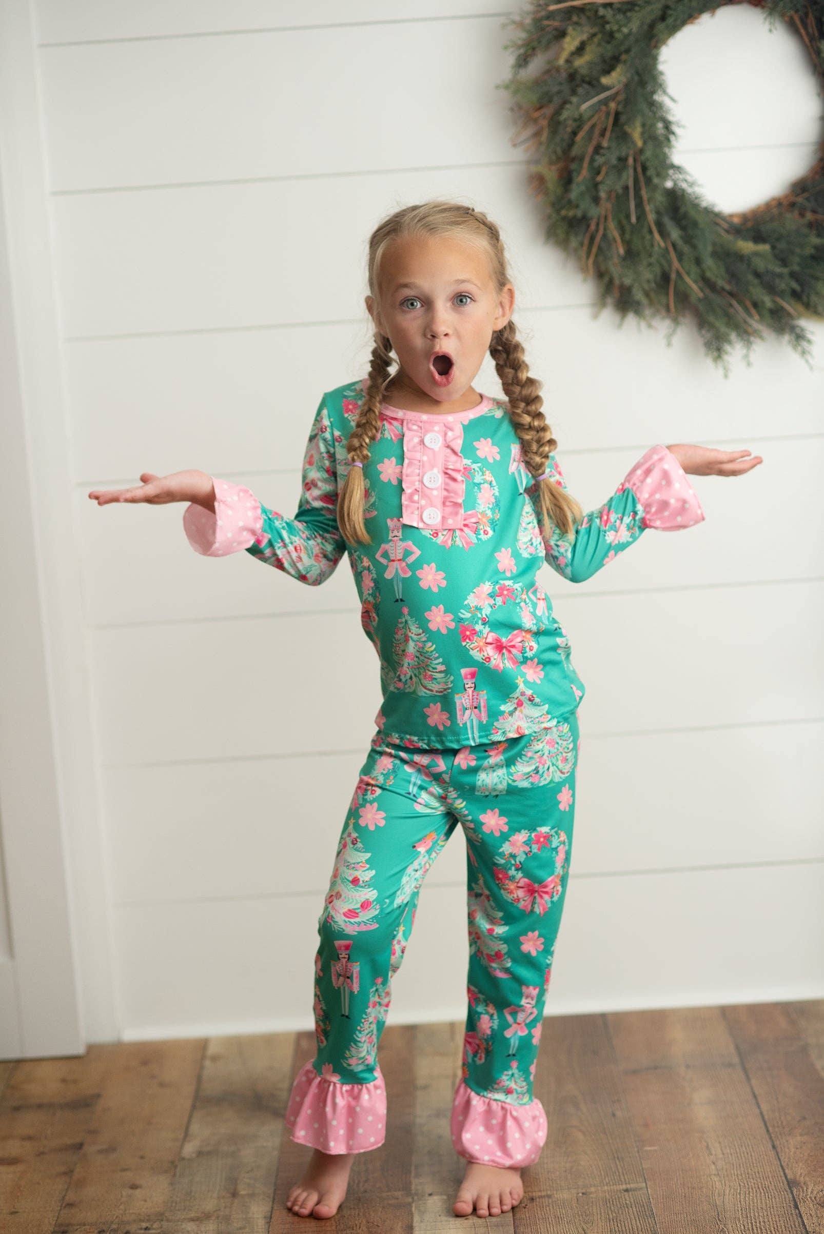Girls Nutcracker Ruffle Lounge Set