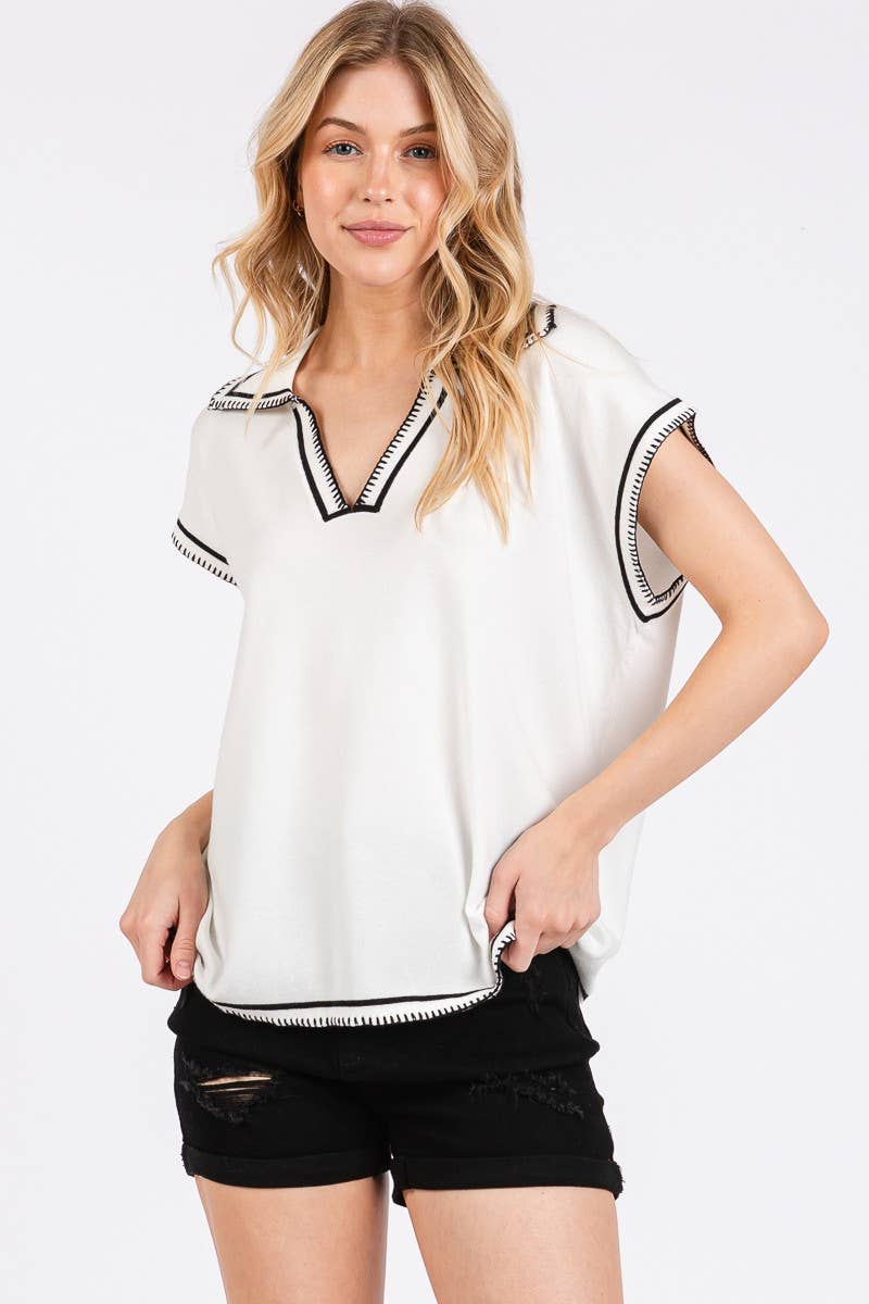 Sail Away Sleeveless Knit Top