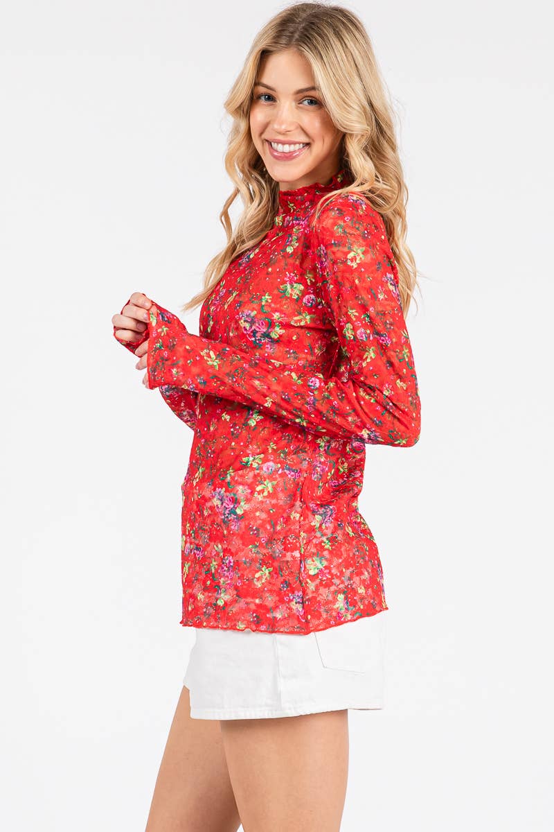 Scarlet Lace Bloom Top