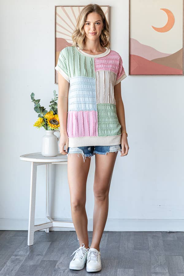 The Sweet Spring Patchwork Top