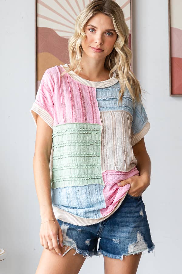 The Sweet Spring Patchwork Top