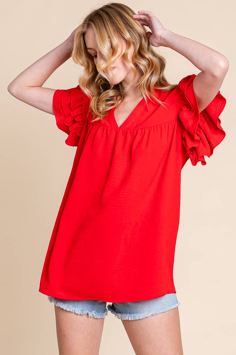 Bold & Beautiful Ruffle Top