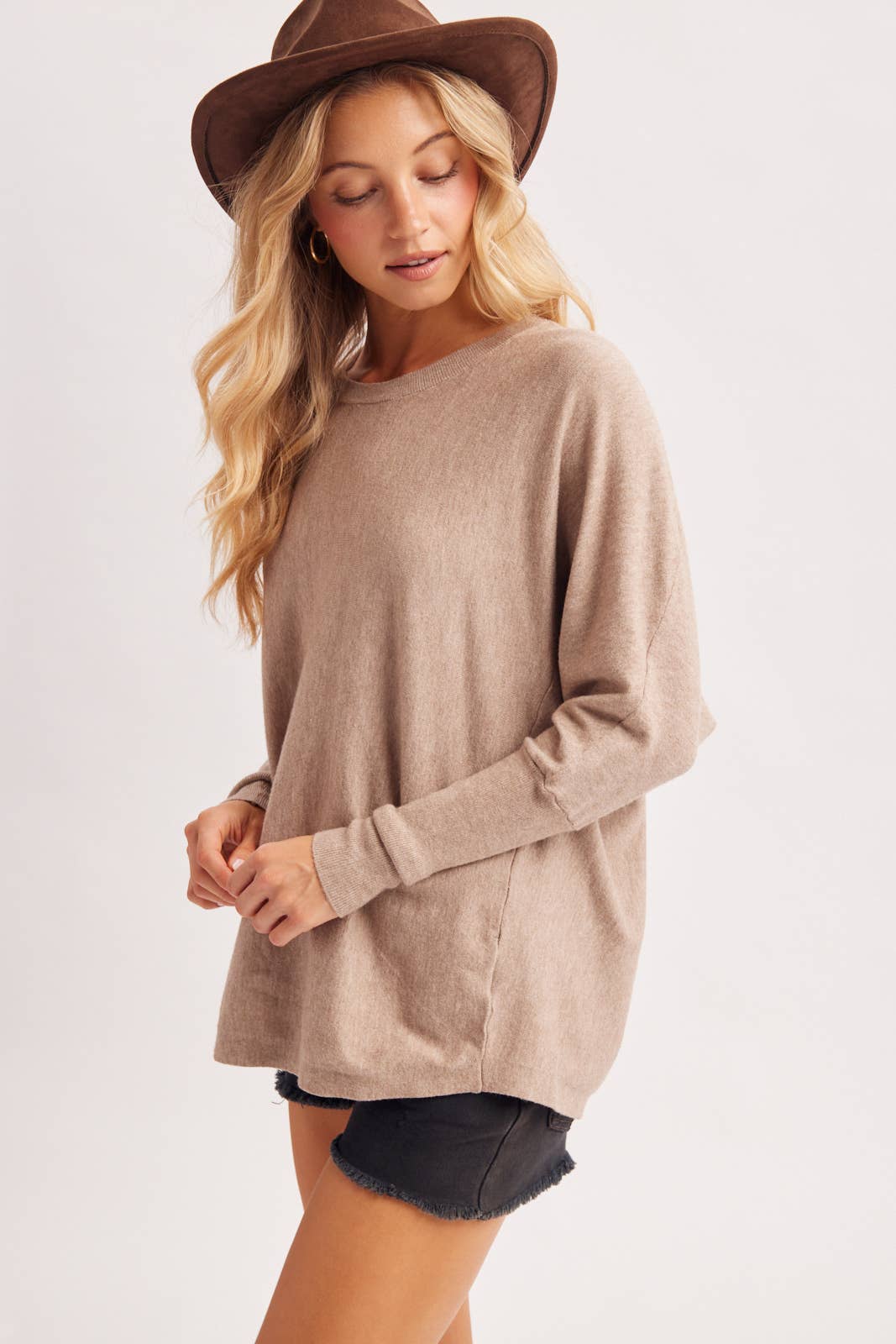Oversized Dolman Sleeve Sweater Pullover&nbsp;