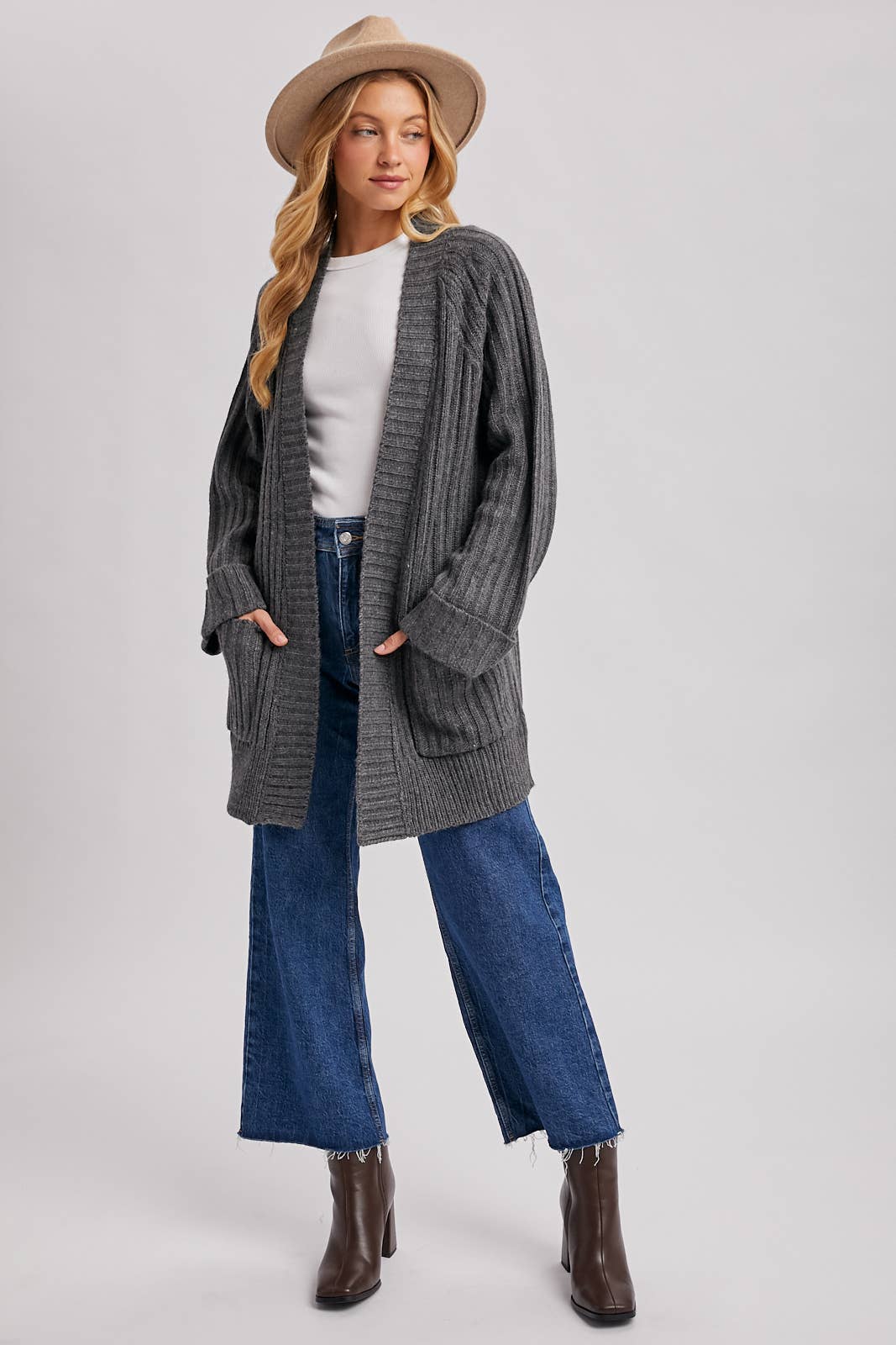 The Cozy Longline Pocket Cardigan