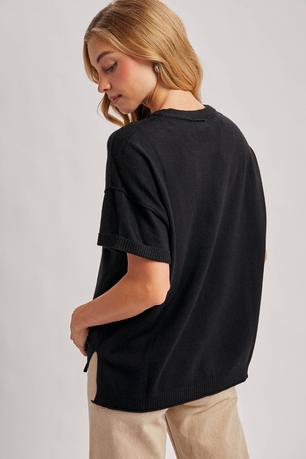 Crew Neck Knit Tee