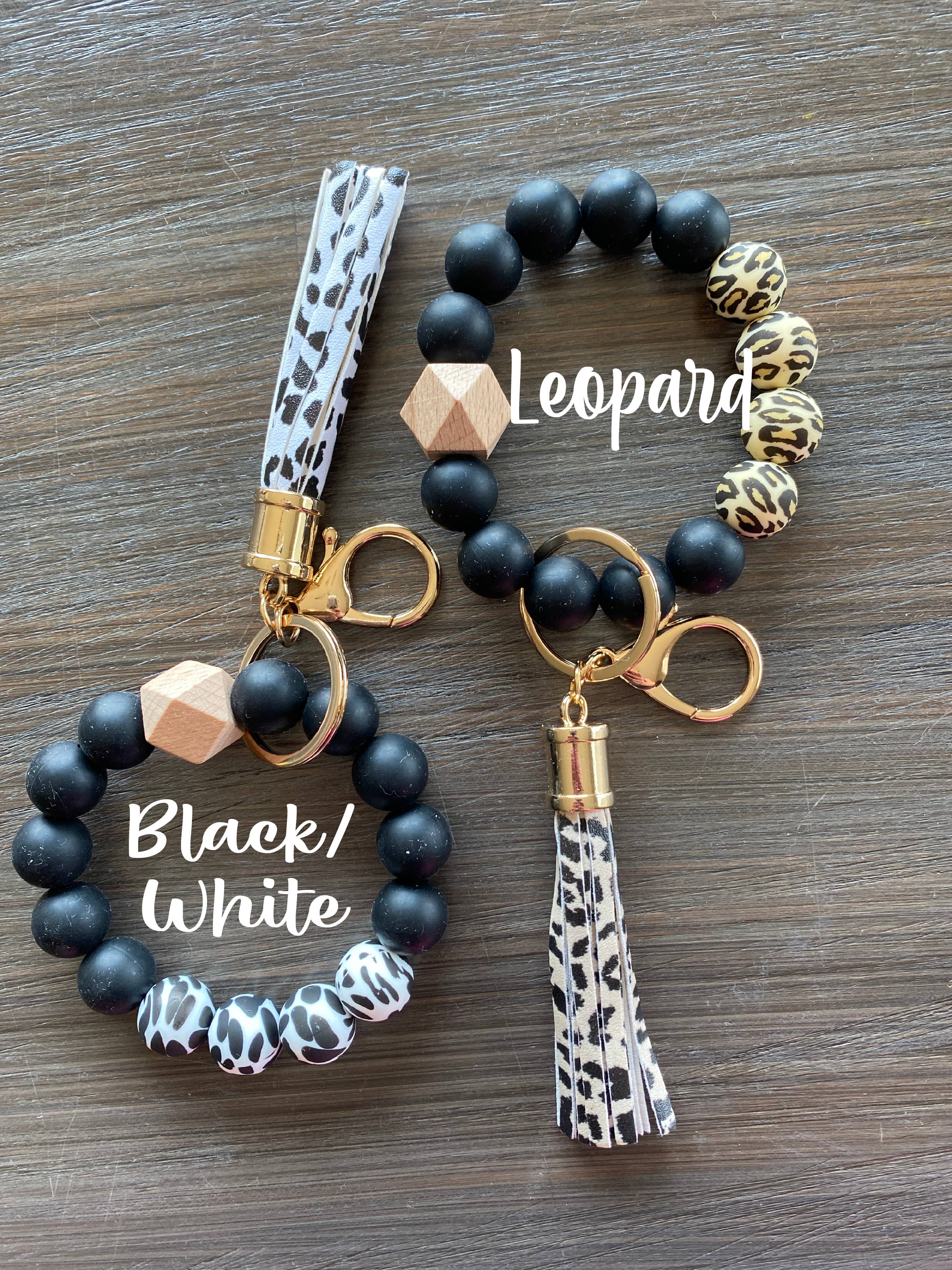Silicone Beaded Keychain Wristlet