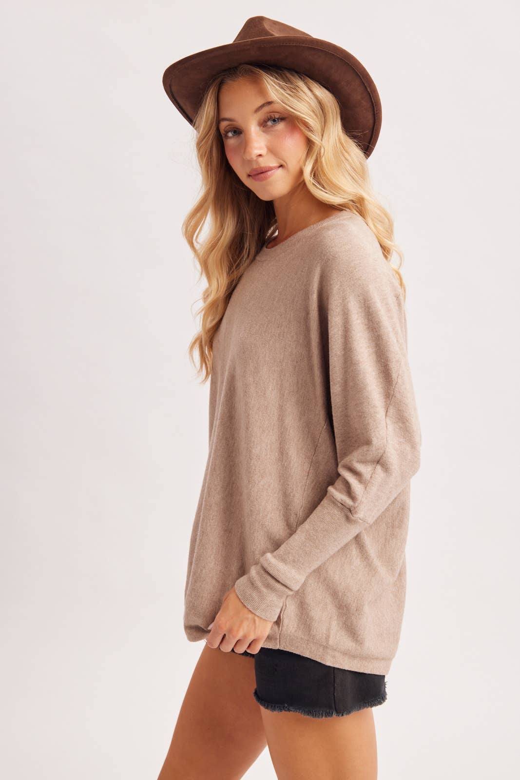 Oversized Dolman Sleeve Sweater Pullover&nbsp;
